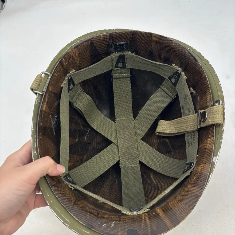 VTG Rare World War 2 WW2 WWII Military US Army Soldier M1 Helmet Cap Liner USA
